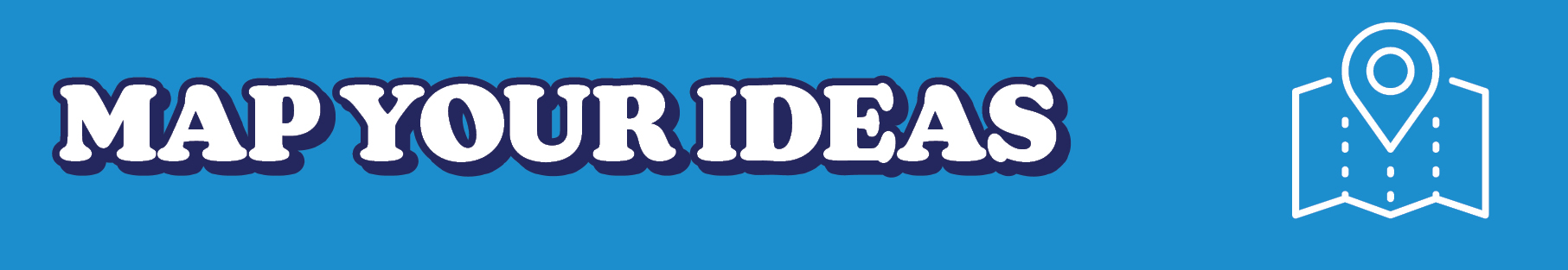 Image banner with icon of map and a location marker.