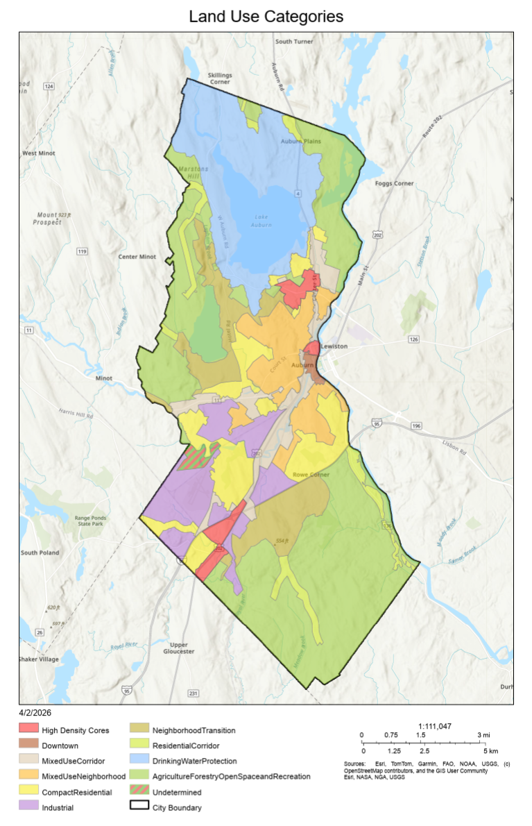 Map showing all future land use categories