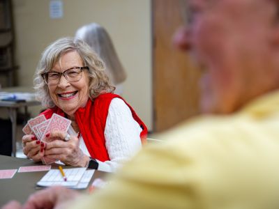 women playing cards